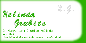 melinda grubits business card